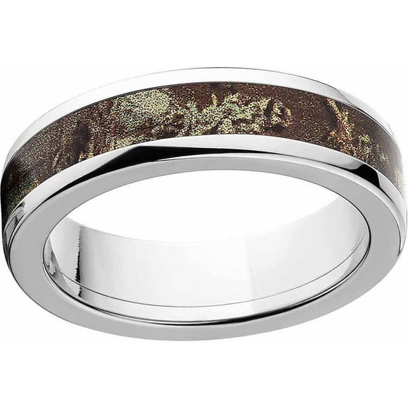 Max 1 Men's Camo Stainless Steel Ring with Polished Edges and Deluxe Comfort Fit