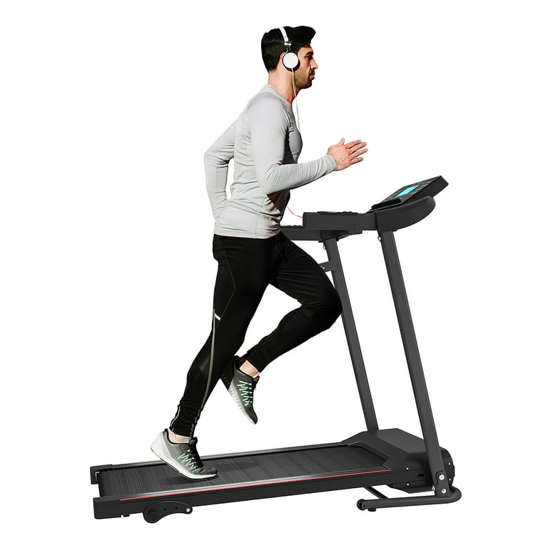 Max 2.5HP Folding Treadmill Foldable Home Fitness Equipment with LCD for Walking Running Cardio Exercise Machine 12 Training Mode Bluetooth