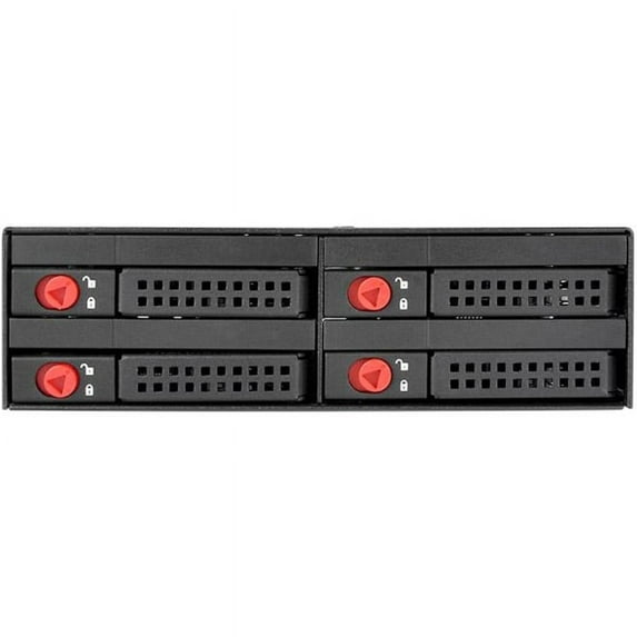 Max 2504 4-Bay Hot Swap Mobile Rack or Enclosure with 40mm Cooling Fan 4 X 2.5inches HDDs or SSDs - Sata I-II-III 6Gbps Max 2504 4-Bay Hot Swap Mobile Rack or Enclosure with 40mm Cooling Fan 4 X