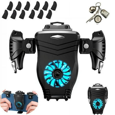 Max 30 Shots per Second, PUBG Controller with cooler for PUBG/Fortnite/Call of Duty/Rules of Survival, Aim & Fire Trigger for iPhone & Android Phone (G03)