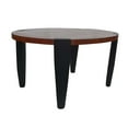 thumbnail image 1 of Max 35 Inch Oval Top Coffee Table, Mango Wood, Iron Frame, Brown, Black- Saltoro Sherpi, 1 of 6