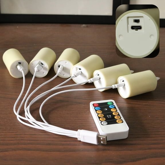 Max 400hours Rechargeable Tea Candles Votive with Remote Control Flameless Candles for Indoor Holiday Dia 1.5" H3.1"