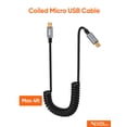 thumbnail image 1 of Max 4ft Micro USB to Micro USB Coiled Long Cable,CableCreation New Version Retractable Micro USB OTG Retractable Cord for Android Cellphone, DJI Spark,Digital Camera,Android Auto Car,Tablet, 1 of 8