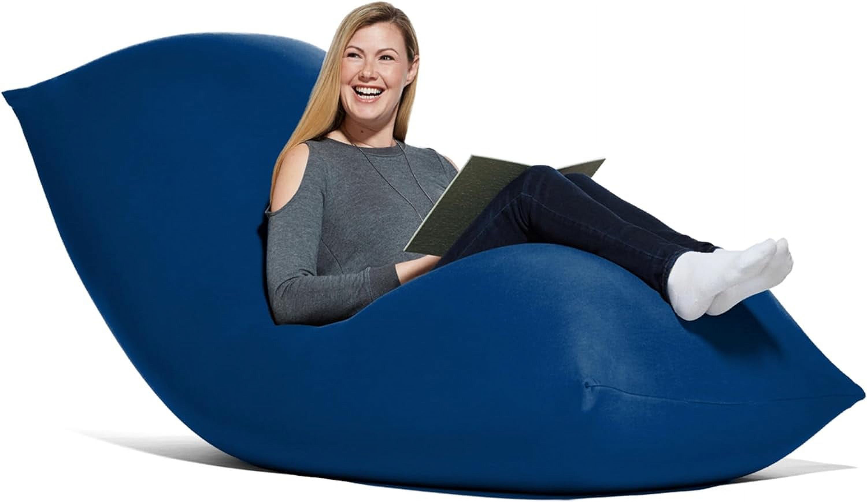 Max 6-Foot Beanbag Chair, Bean Bag Couch with a Washable Outer Cover