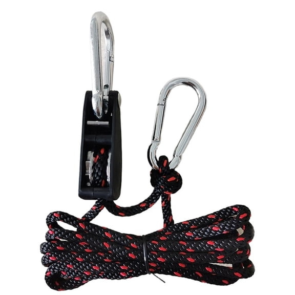 Max 68kg 1/4 6mm Pulley Ratchets And Canoe Boat Bow Stern Rope Lock Tie Down Strap Inch Heavy Duty Adjustable Rope Hanger ,Easy to Use