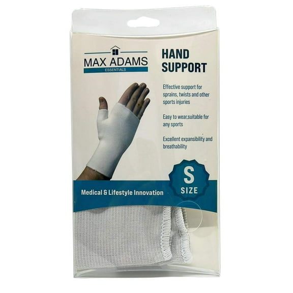 Max Adams Essentials White Stretchable Hand Support: 1 Pack