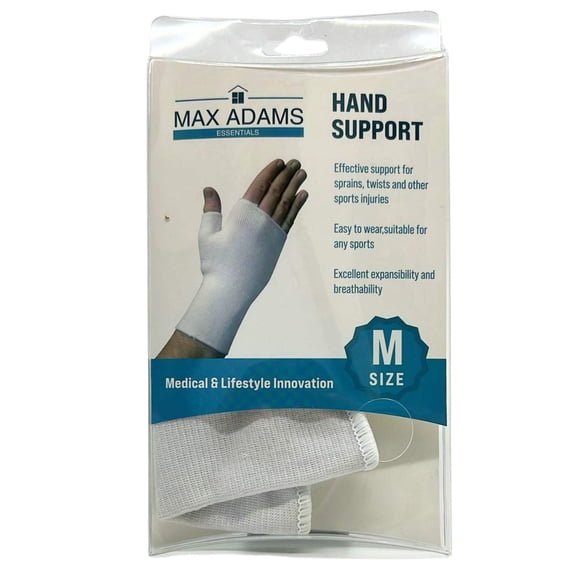 Max Adams Essentials White Stretchable Hand Support: 1 Pack