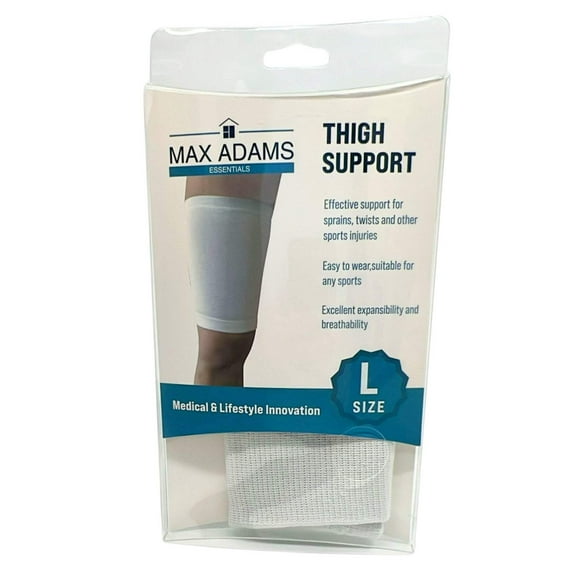 Max Adams Essentials White Stretchable Thigh Support : 1CT