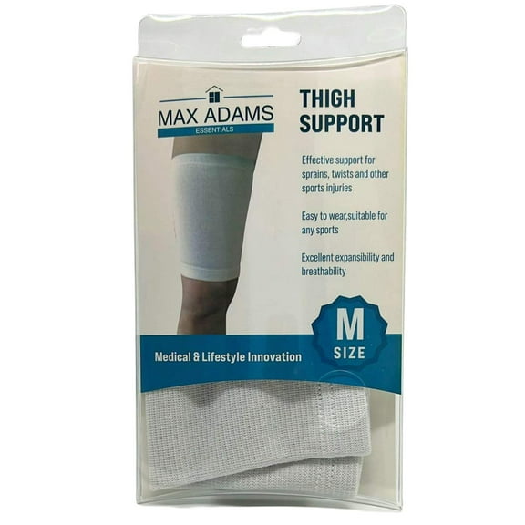 Max Adams Essentials White Stretchable Thigh Support : 1CT