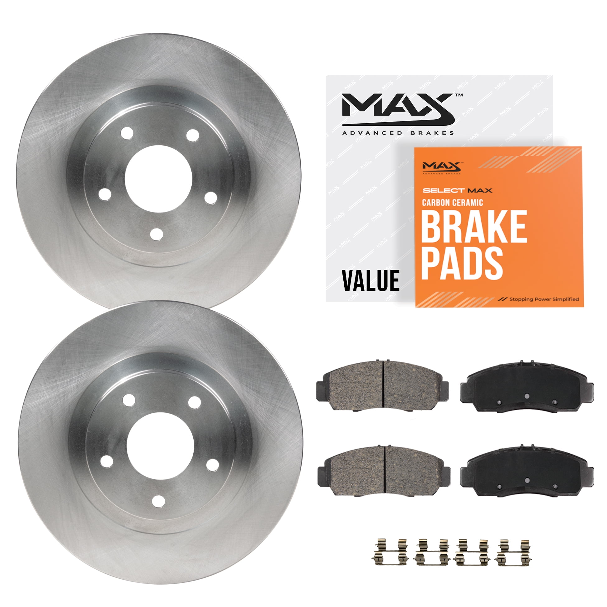 A-Premium 10.28 Inch (261mm) Front Vented Disc Brake Rotors