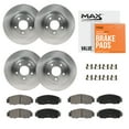 thumbnail image 1 of Max Advanced Brakes - Brake Kit for 2008-2011 2012 2013 Infiniti G37 Q60 2009-2019 2020 Nissan 370Z Front and Rear Replacement Disc Brake Rotors and Ceramic Brake Pads, 1 of 9