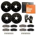 thumbnail image 1 of Max Advanced Brakes - Brake Kit for 2009 Pontiac G8 GXP Front and Rear Replacement Drilled Slotted Black Coated Disc Brake Rotors and Ceramic Brake Pads, 1 of 9