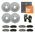thumbnail image 1 of Max Advanced Brakes - Brake Kit for 2014 2015 2016-2021 Ram ProMaster 1500 2500 3500 w/ Solid Rear Rotor Front and Rear Replacement Geomet Coated Disc Brake Rotors and Ceramic Brake Pads, 1 of 9