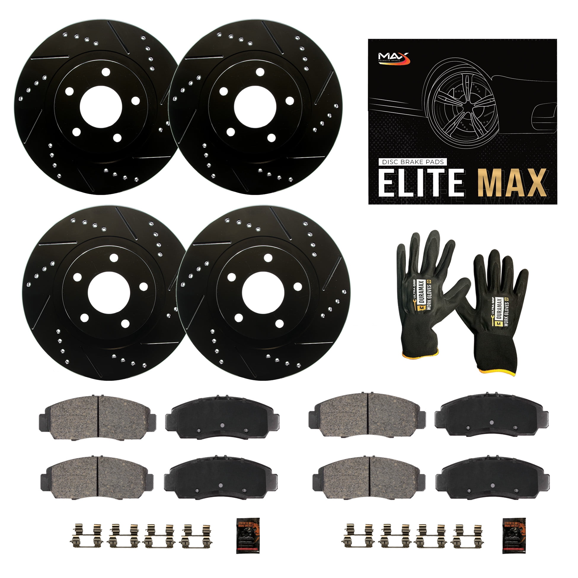 Front Rear Brake Pads W/ Hardware Set For 2008 - 2017 Honda Accord LX LX-S LX-P - Foto 6