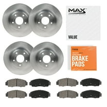 MAX Advanced Brakes - Brake Kit For 2017-2018 Mazda 3 (Japan Built, EPB) | Carbon Ceramic Brake and Rotor Kit Front and Rear | Daily Driving OE Replacement Brake Rotors