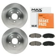 thumbnail image 1 of Max Advanced Brakes - Brake Kit for 2019 2020 2021 Volvo XC40 w/ 11.02" Diameter Rear Rotors Rear Replacement Disc Brake Rotors and Ceramic Brake Pads, 1 of 9