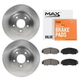 thumbnail image 1 of Max Advanced Brakes - Brake Kit for 2003 2004 Dodge Dakota Front Replacement Disc Brake Rotors and Ceramic Brake Pads, 1 of 9