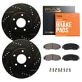 thumbnail image 1 of Max Advanced Brakes - Brake Kit for 2004 Pontiac GTO Front Replacement Drilled Slotted Black Coated Disc Brake Rotors and Ceramic Brake Pads, 1 of 9