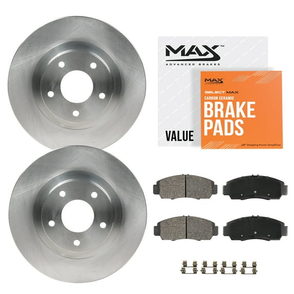 Max Advanced Brakes - Brake Kit for 2006 2007 2008 2009 Hyundai Azera Rear Replacement Disc Brake Rotors and Ceramic Brake Pads