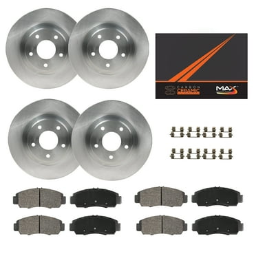 Max Advanced Brakes - Brake Kit for 2011 2012 2013 2014 2015 2016 Scion tC Front and Rear Replacement Disc Brake Rotors & Ceramic Brake Pads