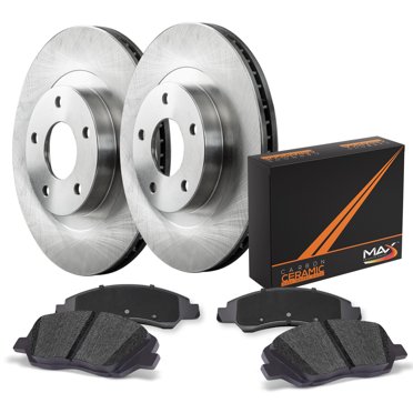 Evan-Fischer Front Brake Disc Rotors For 2017-2020 Toyota Yaris IA / Yaris – 2-Piece Set, Vented, Plain Surface