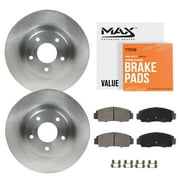 Max Advanced Brakes - Brake Kit for 2018 2019 2020 2021 Toyota Camry L LE SE w/ FWD Rear Replacement Disc Brake Rotors and Ceramic Brake Pads