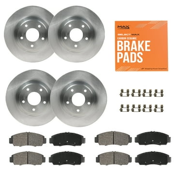 Max Advanced Brakes - Brake Kit for 2020 2021 2022 2023 Toyota Corolla w/ Hybrid Engine Front and Rear Replacement Disc Brake Rotors and Ceramic Brake Pads