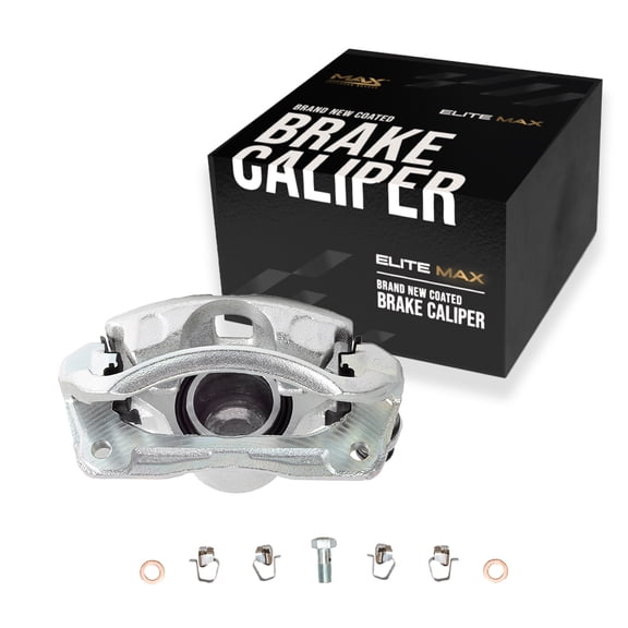 Max Advanced Brakes Front Brake Caliper Compatible With 2007 2008 2009 2010 2011 2012 Jeep Wrangler Standard Brake - Passenger Side Geomet Coated with Bracket