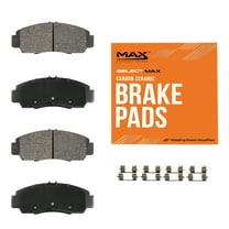 Max Advanced Brakes Front Brake Pad Compatible With 2006 2007 2008 2009 2010 Ford Explorer Explorer Sport Trac Compatible With Mercury Mountaineer, Carbon Ceramic Pad w/ Hardware