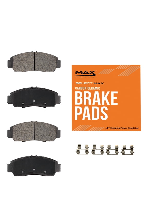 - SelectMAX Front Brake Pads for 2008-2016 Chrysler Town & Country; Dodge Grand Caravan, Carbon Ceramic Front Brake Pads, Hardware Included, Everyday Driving, Low Dust, Quiet