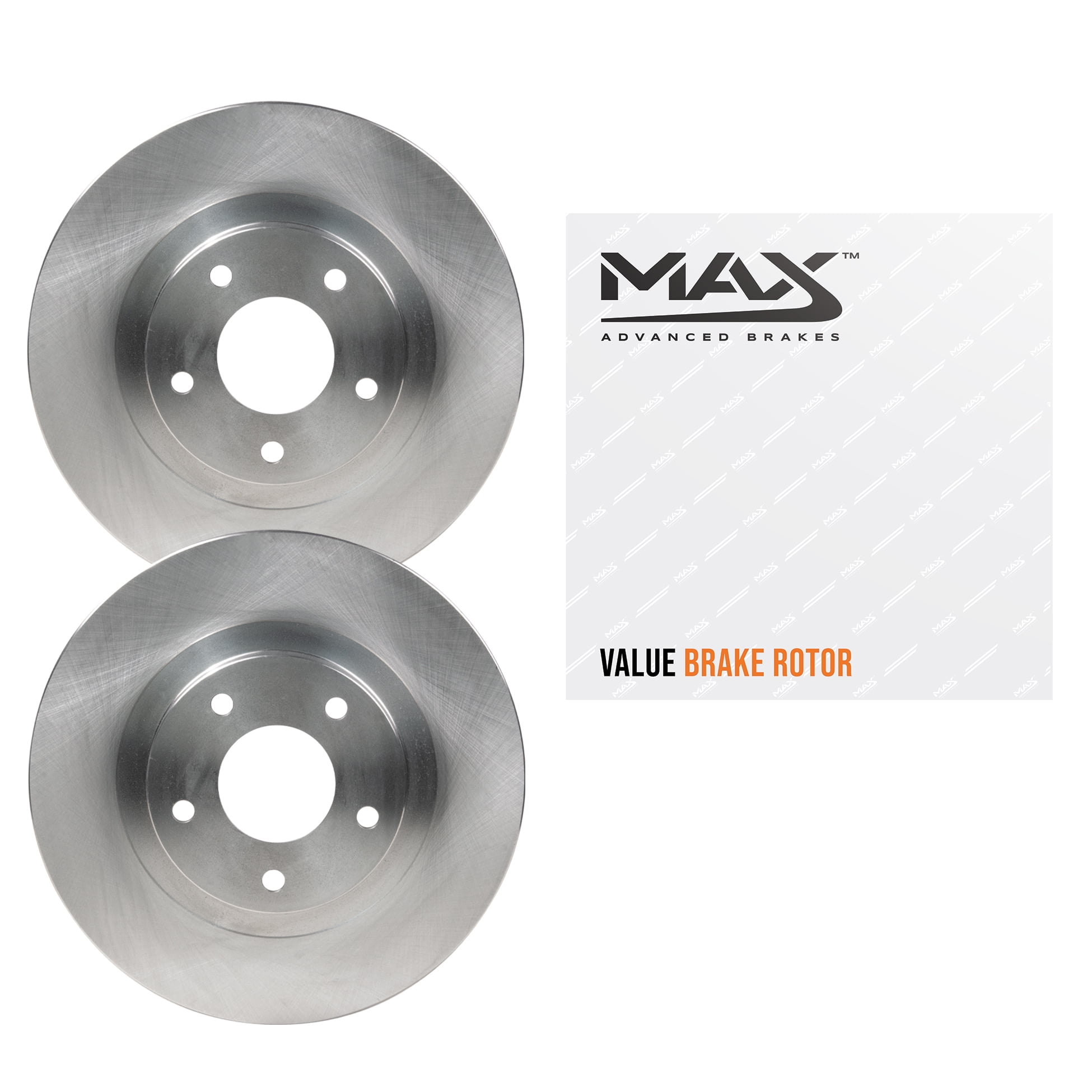 Max Advanced Brakes - Front Brake Rotor Set for 2009-2023 Toyota RAV4; 2007-2017 Camry, OE-Style Replacement Front Rotors, Best Value