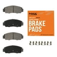 thumbnail image 1 of Max Advanced Brakes Rear Brake Pad Compatible With 2000-2010 Chevy Impala Venture Sebring Eclipse Galant Compatible With Cadillac DeVille Seville , Carbon Ceramic Pad w/ Hardware, 1 of 6