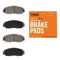 Max Advanced Brakes Rear Brake Pad Compatible With 2019 2020 2021 2022 2023 Volvo XC40, Carbon Ceramic Pad w/ Hardware