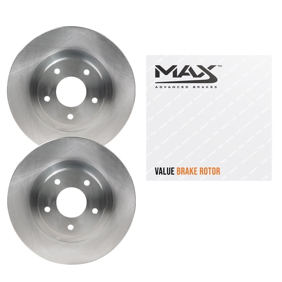 Max Advanced Brakes - Rear Brake Rotor Set for 2008-2014 Subaru Impreza, OE-Style Replacement Rear Rotors, Best Value
