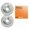 thumbnail image 1 of Max Advanced Brakes - Rear Brake Rotor Set for 2009-2013 Toyota Matrix, Cross-Drilled Rear Rotors, Sporty Look, 1 of 6