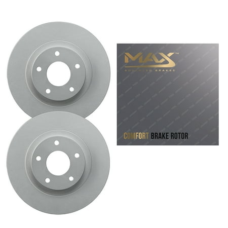 Max Advanced Brakes - Rear Brake Rotor Set for 2018-2023 Chevy Equinox; 2016-2023 Malibu, Geomet Coated OE-Style Rear Rotors, Daily Upgrade