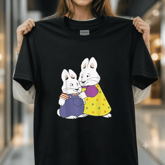 Max And Birthday Decorations Ruby Cute Bunny Cartoon Graphic Unisex T-Shirt, up to size 5XL