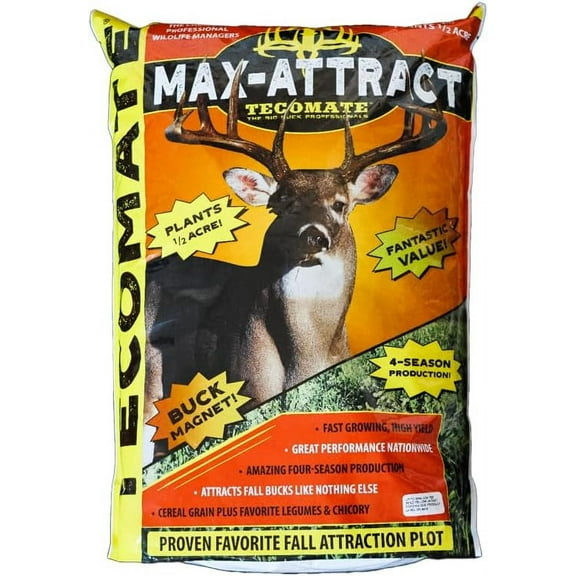 Max Attract - A Superior Deer Feed and Attractant Food Plot Seed for Both Deer and Turkey. Our Time Tested Blend and Proven to Provide Fall & Winter Attraction with Spring Nutrition. (20 LBS Bag)