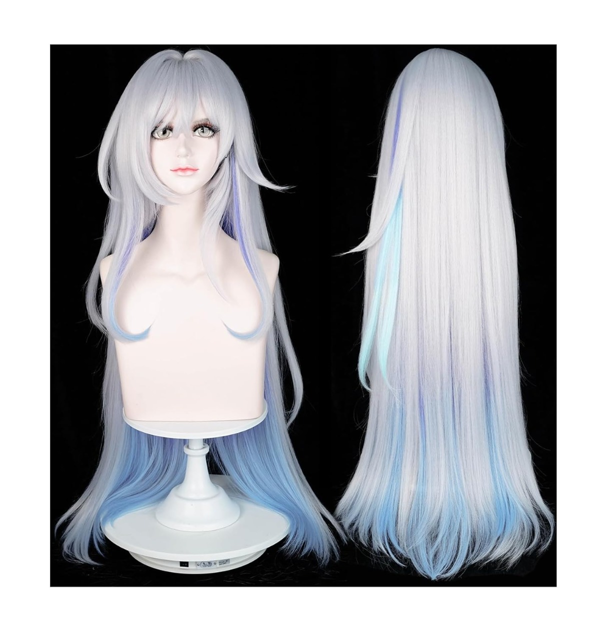 ✨ Women\'s Max Beauty Anime Pink and Green Wigs Cosplay Braided Hairs Pigtails Max Beauty Anime Pink and Green Wig for Mitsuri Cosplay  main image 4
