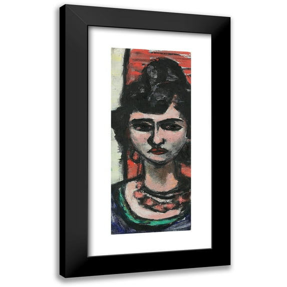 Max Beckmann 8x14 Black Modern Framed Museum Art Print Titled - Italian (1946)