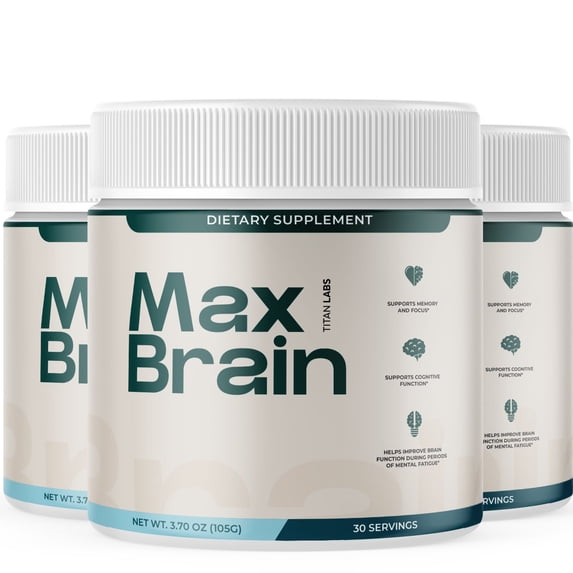 Max Brain Powder Advanced Formula Supplement to Support Active Lifestyle MaxBrain 90 Servings