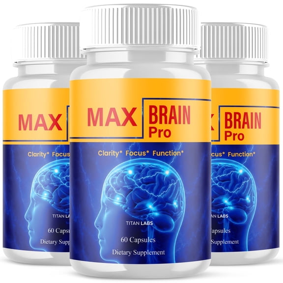 Max Brain Pro Advanced Brain Support Formula Supplement MaxBrain Pro 180 Capsules