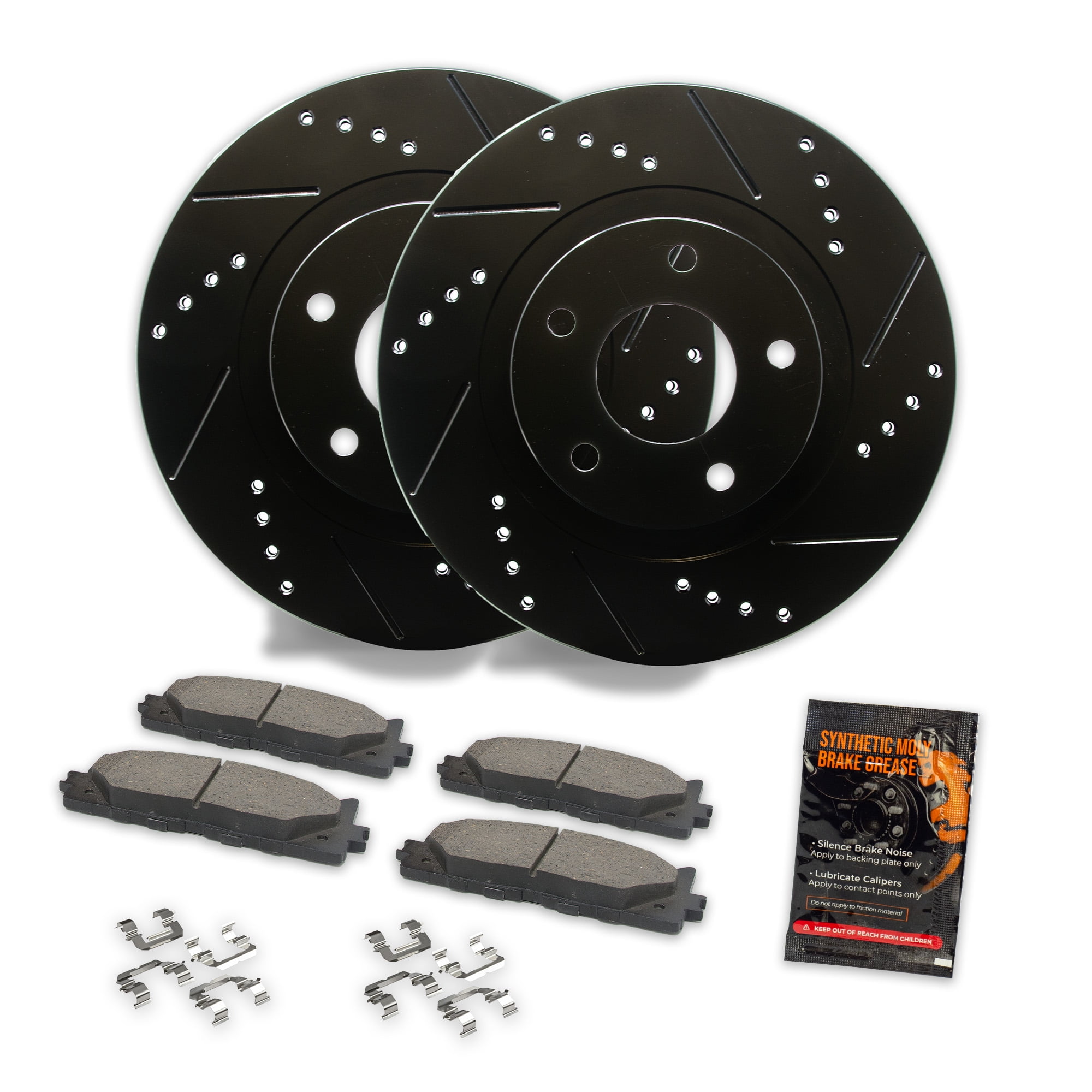 Max Advanced Brakes Premium XD Cross-Drill Fr Rotors w/Cr'mc Brake