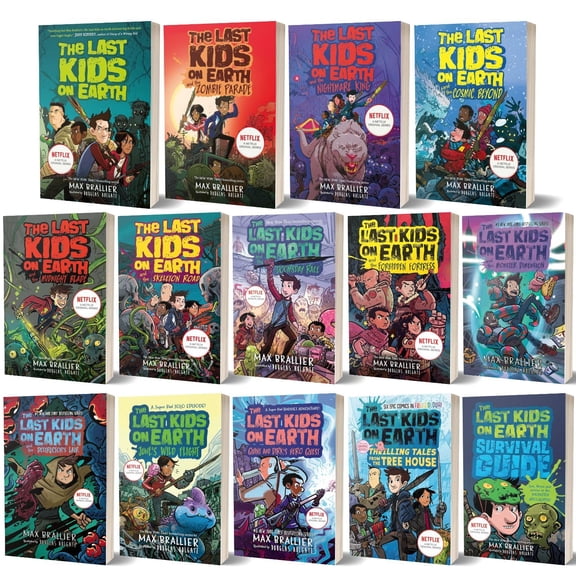 Max Brallier The Last Kids On Earth Series 14 Books Collection Set Complete Adventure Box Set (Books 110 + Thrilling Tales, Survival Guide & More)