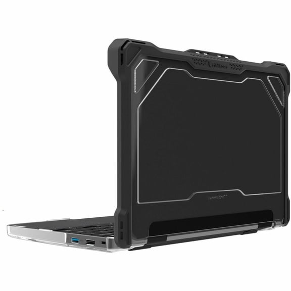 MAXCases Extreme Shell-L Chromebook Case for Asus 1100 Series 11.6" Win 10/Chrome, BR1100F, Flip CR1, CR1 (Black/Clear)