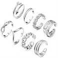 thumbnail image 1 of Max Choice Adjustable Toe Rings, Silver, Gold Alloy Fashion Jewelry, 8 pcs, 1 of 9