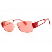 Max & Co MO0070 28S 55mm Rectangle Sunglasses Womens Shiny Rose Gold