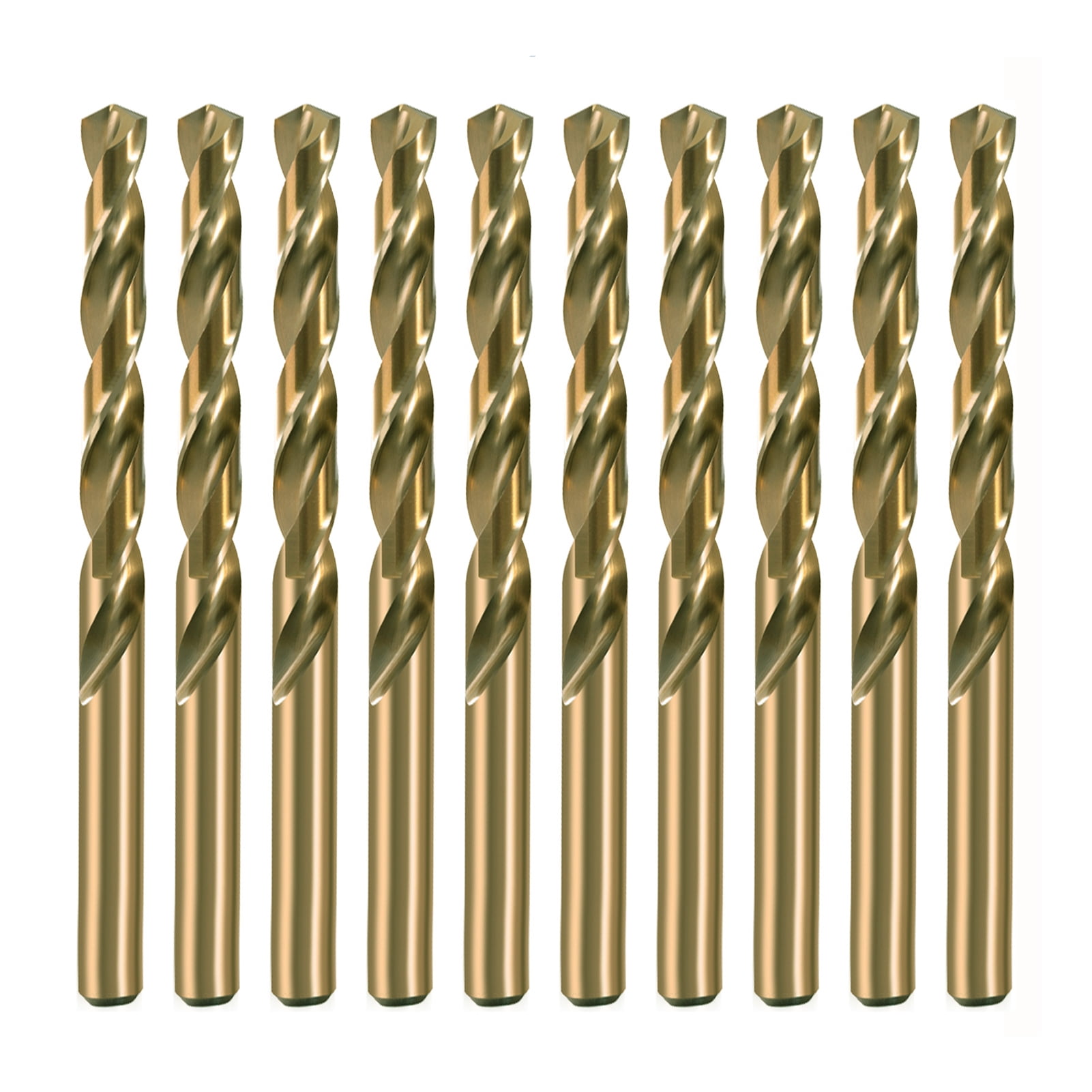 Max-Craft HSS Cobalt Drill Bit Set M35 Co Jobber Twist 10Pcs 13/64 inch ...
