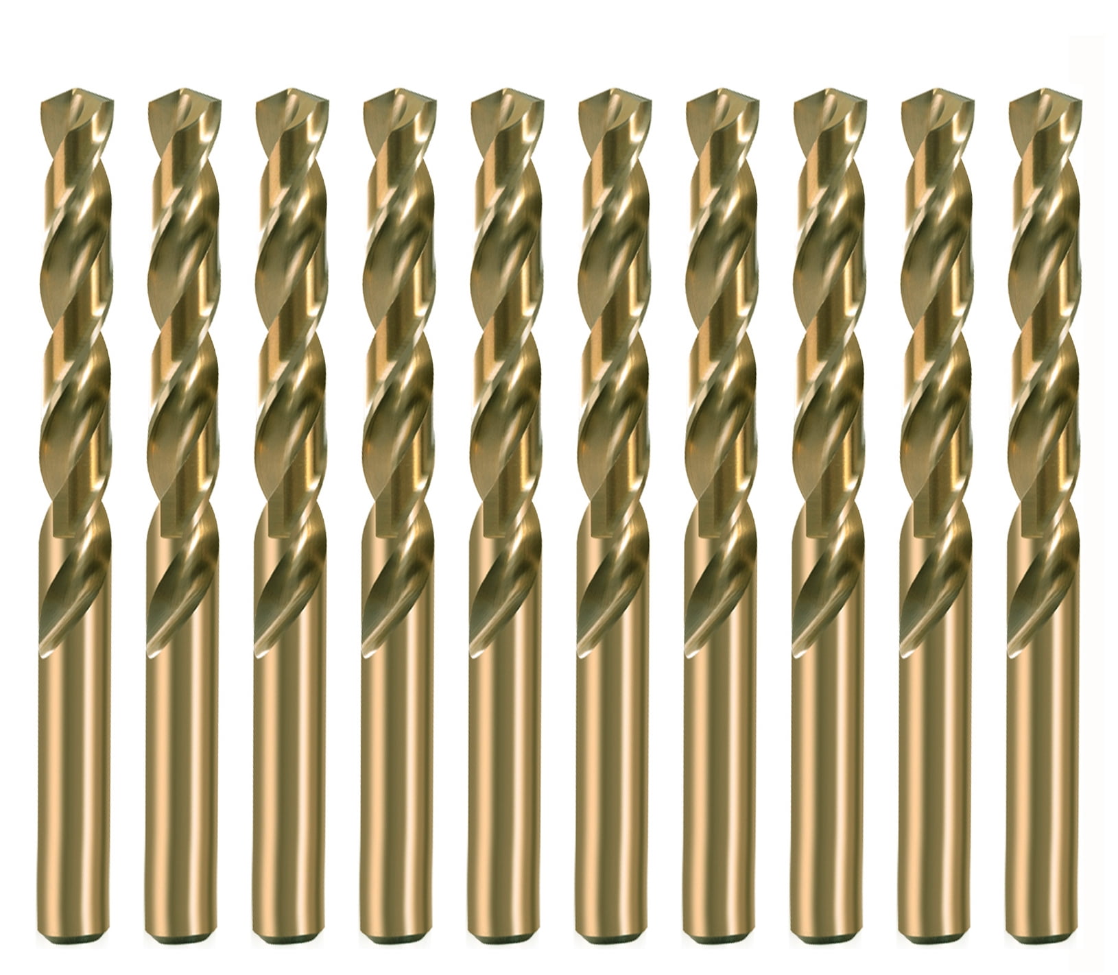 Max-Craft HSS Cobalt Drill Bit Set M35 Co Jobber Twist 10Pcs 9/32 inch ...