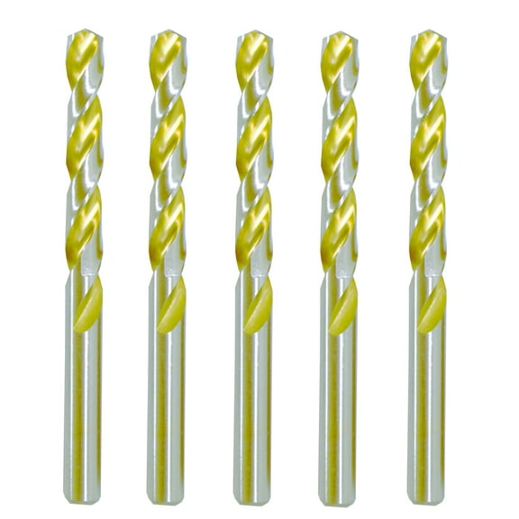 Max-Craft HSS Drill Bit Set Titanium Jobber Twist 5Pcs 1/2 inch